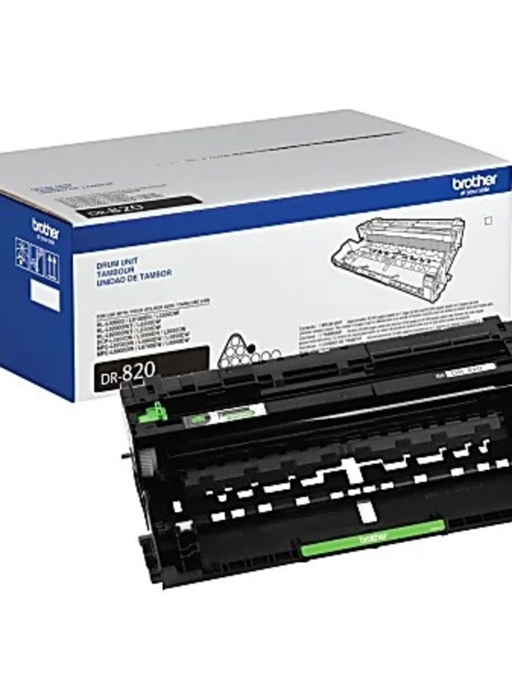 Brother DR-820 Black Drum Unit with Blue & Green Accents New! Sealed!